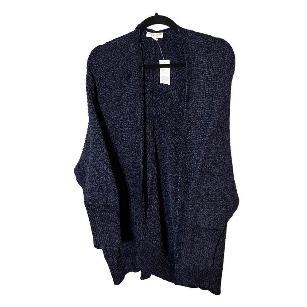 Bobeau Chenile Open Front Cardigan